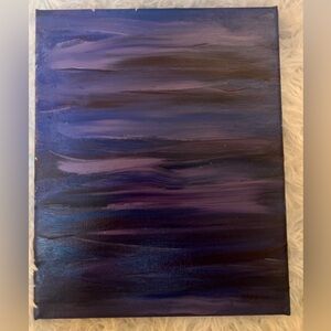Abstract Blue and Purple Canvas Art